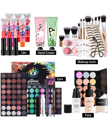 FantasyDay Multifunctional Make-Up Gift Set | Complete Cosmetics Kit for Face Eyes & Lips | Eyeshadow Palette Lipstick Rouge Mascara & Brushes | Perfect Makeup Case - Buy Online on GoSupps.com
