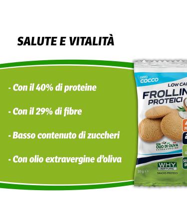  WHY NATURE WHY NATURE LOW CARB PROTEIN FROLLINES Gluten-free protein Frollins for a protein-packed breakfast Coconut flavor 30g - Buy Online on GoSupps.com