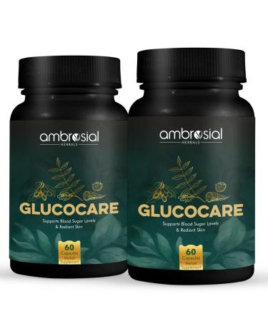 Ambrosial Glucocare |Bitter melon |Neem |Black plum (Jamun) |Sugar & diabetes support |Helps compensate for blood sugar |100% natural ingredients60 capsules (Pack of 2) 60 pieces (2 pack)