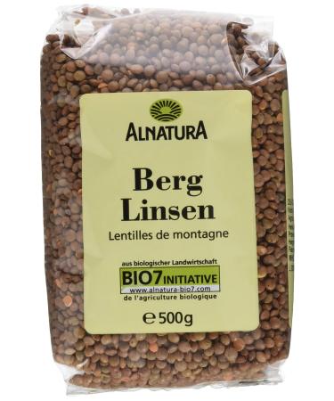 Alnatura organic mountain lentils pack of 6 (6 x 500 g) 500 g (pack of 6)