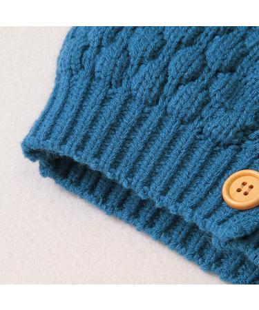 Puseky Baby Knit Sweater with Hooded Ears - 6-12 Months, Denim Blue - Buy Online on GoSupps.com