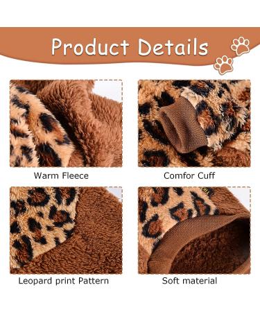 X-Small Leopard Dog Fleece Sweater for Chihuahua, Yorkie, and Small Dogs - Winter Clothes & Pajamas - Buy Online on GoSupps.com