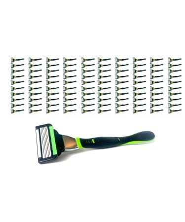 Buy Box of 100 Premium Six Blade Razors - Disposable Stainless Steel Shavers for Hotels & AirBNB Toiletries - High-Quality Amenities for Men & Women - Buy Online on GoSupps.com