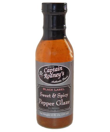 Captain Rodney's Black Label Sweet & Spicy Boucan Pepper Glaze - 12 Fl Oz