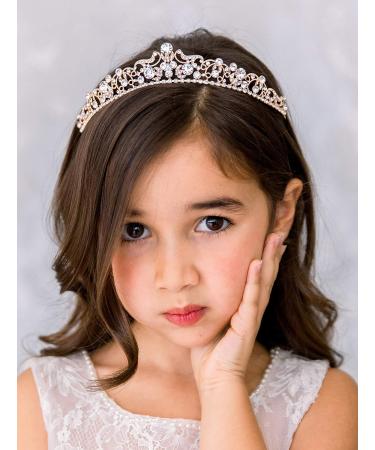 SWEETV Rose Gold Wedding Tiara Crown with Rhinestones for Women and Girls - Buy Online on GoSupps.com
