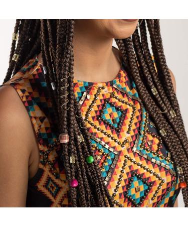 Jolitac 620 PCS Braid Jewelry Set - Gold & Silver Beads, Rings, Charms, Clips - Hair Braid Accessories - Buy Online on GoSupps.com