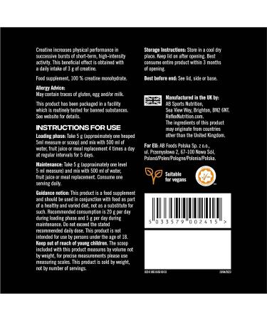 Reflex Nutrition Creatine Monohydrate 100 Percent Creatine Monohydrate 450g - Buy Online on GoSupps.com