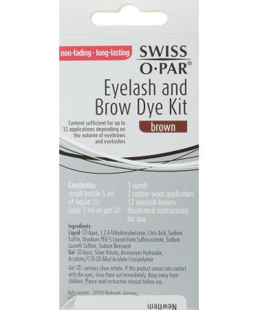Buy Swiss-O-Par Brown Eyebrow & Eyelash Tint - 12 Applications | International Shipping Available - Buy Online on GoSupps.com