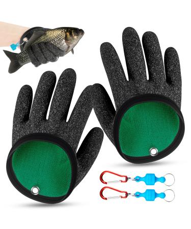 Wzyteu 1 pair of fishing gloves waterproof pike gloves for safe handling of pike catfish pikeperch oysters crab with 2 magnetic buckle - Buy Online on GoSupps.com
