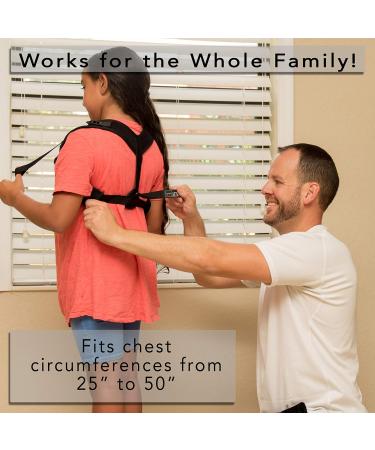Posture Corrector for Women Men & Kids | Adjustable Back Support & Pain Relief - Comfortable Under Clothes Brace with Resistance Band - Buy Online on GoSupps.com