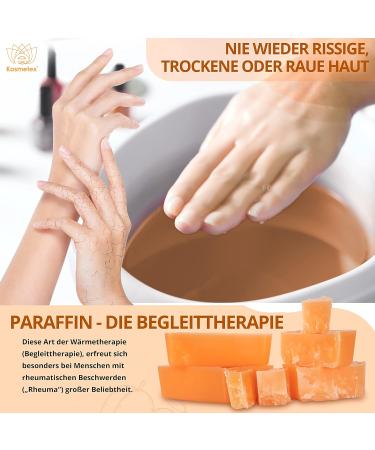 Kosmetex Peach Paraffin Bath for Hands & Feet - 2x 500ml Heating Wax Treatment - Paraffin Wax Spa - Ideal for Home Wax Warmers - Buy Online on GoSupps.com