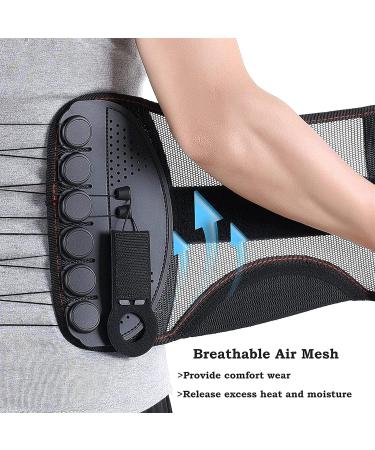 Unlou X-Large Lumbar Belt for Men/Women | Breathable Mesh with Lumbar Pad | Adjustable Posture Correction Waist Back Support - Buy Online on GoSupps.com