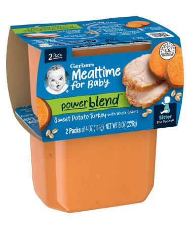 Gerber Sweet Potato Turkey 2nd Foods Dinner - Whole Grains 4 oz (2 Pack) - Baby Food - Buy Online on GoSupps.com