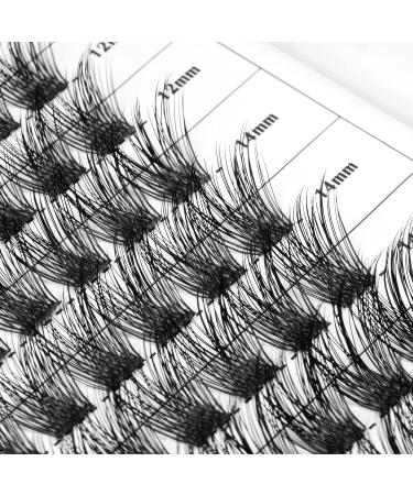 VIAVOGUE C Curl Individual Lash Clusters - 72 Pcs Volume Wispy Natural Look DIY Lash Extensions - Soft & Lightweight Cluster Eyelashes - Fluffy-Mixed 72 pcs - Buy Online on GoSupps.com