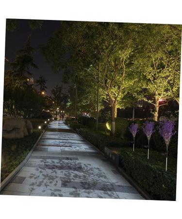 1pc Solar Light LED Yard Light Lantern Decor LED Decor Ground Lamp Ornament Lawn Lamp Adornment LED Lamp LED Yard Lamp Garden Lamp Flower Solar Light White Sunflower Light up Lamp (Purple 66x6cm) - Buy Online on GoSupps.com