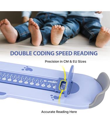 Pedimetre Baby & Child Foot Measuring Device - Accurate Shoe Size 0-35 for Toddlers & Kids (Blue) - International Shipping Available - Buy Online on GoSupps.com