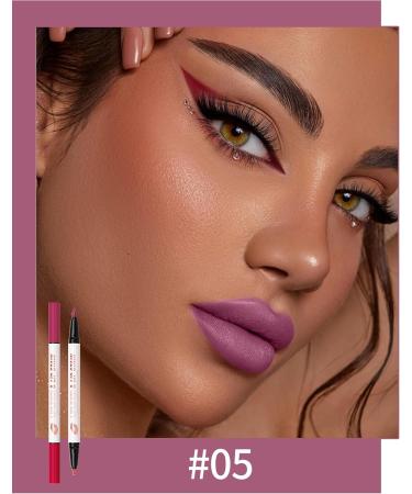 bark Erinde Lip Marker Waterproof Lip Liner 2 Colors Double Head Long Lasting Matte Lip Liner Liquid Highly Pigmented Lipstick Waterproof Makeup Lip Pencil 05 - Buy Online on GoSupps.com