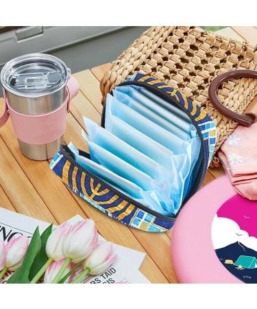 Jewish Hanukkah Festival Napkin Storage Bag | Portable Menstrual Pad & Cup Bag for Women & Teens | Zippered Design - Buy Online on GoSupps.com