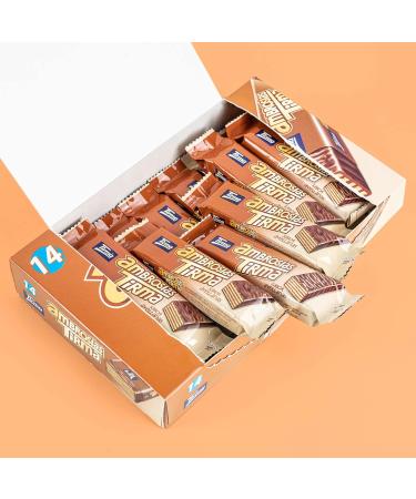  Tirma Tirma Pack of 14 Waffle Bars with Whole Milk Chocolate - Filled with Hazelnut Cream - 301g - Delicate Cream Filling - Vegetarian - Individually Wrapped - Perfect as a Party Snack - Buy Online on GoSupps.com