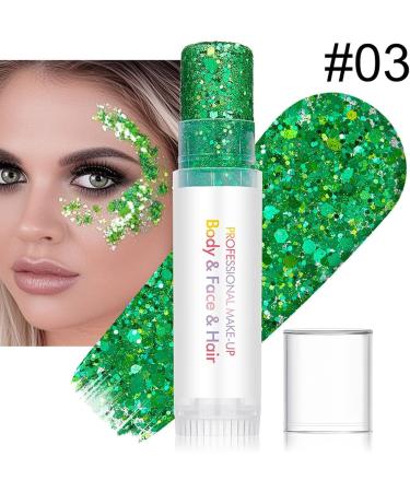 Body Glitter 6 Colors of Shimmering Gel Paint - Glitter Makeup | For Festivals Parties Halloween Carnivals Musical Events Christmas Themes - Buy Online on GoSupps.com