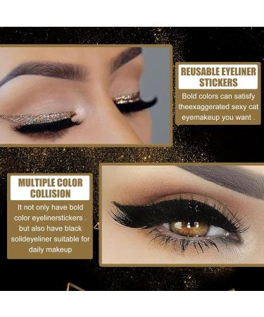 RainbowBeauty Eyeliner Eyelash Stickers Makeup Instant Sticker Waterproof Eyelid Stickers Reusable Eyelash Stick Self-Adhesive Eye Line Strip Stickers - Black one size - Buy Online on GoSupps.com