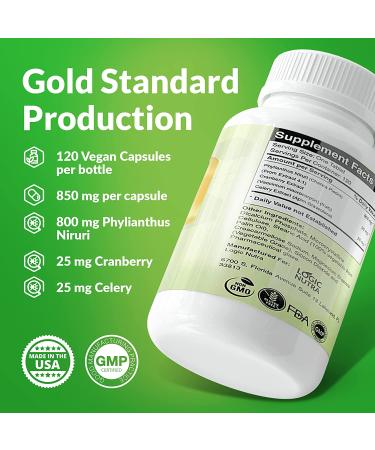 Logic Nutra Chanca Piedra Kidney Stone Breaker 800mg - 120 Tablets for Gallbladder Cleanse & Urinary Pain Relief - Buy Online on GoSupps.com