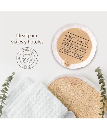  INTERCABO Pack of 50 round soaps 15g each - Made in Spain perfect for personal hygiene travel and hotels with skin-friendly ingredients and an advanced formula - Buy Online on GoSupps.com