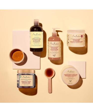 SheaMoisture Strengthen & Restore Leave-In Conditioner for Curly Chemically Treated or Heat Styled Hair Jamaican Black Castor Oil Hair Softener 2x 431ml - Buy Online on GoSupps.com