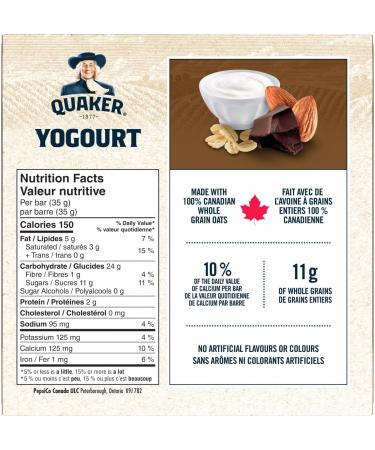 Quaker Yogourt Dark Chocolate Cherry Granola Bars 175g (5 bars) - Buy Online on GoSupps.com