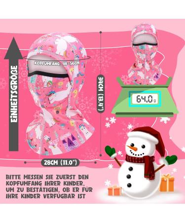 Chimona Kids Storm Mask - Cute Cartoon Winter Balaclava for Girls 3-8 Soft Plush Velvet Perfect for Skiing & Outdoor Activities - International Shipping Available - Buy Online on GoSupps.com