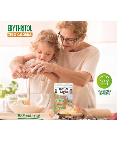 Erythritol 500gr 100% Natural Sweetener 0 Calories DulciLight Zero | Vegan Alternative | Enjoy Without Guilt | Ideal for The Keto Diet | DulciLight The Natural Taste of Sugar | - Buy Online on GoSupps.com