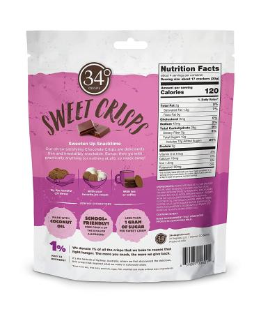 34 Degrees Sweet Crisps Variety Pack - Lemon, Vanilla, Chocolate | Thin & Crunchy | 3 Pack (4oz each) - Buy Online on GoSupps.com