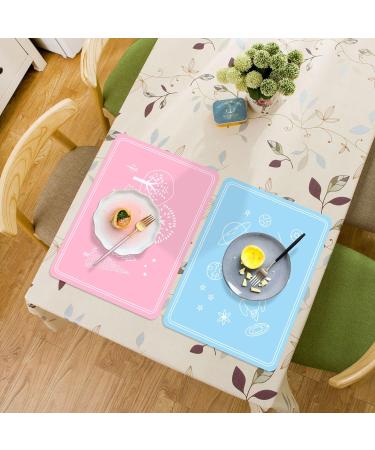 Non-Slip Silicone Kids Placemats Set - Space and Jungle Theme | 2 Pieces 40 x 30 cm Heat-Resistant & Washable - Buy Online on GoSupps.com