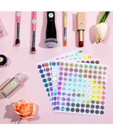 simarro 12 Sheets Number Stickers (Number 1-400) Self Adhesive Label Laser Stickers Waterproof Round Stickers for Organizing Nail Polish Bottle Nail Sample Stick Lipstick Organizing - Buy Online on GoSupps.com