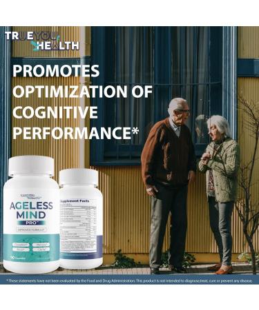 Ageless Mind Pro - Our Best Nootropic Brain Supplements for Memory and Focus - Lions Mane Mushroom Supplement Capsules for Youthful Brain Performance - Brain Booster - Ageless Brain Support Supplement - Buy Online on GoSupps.com