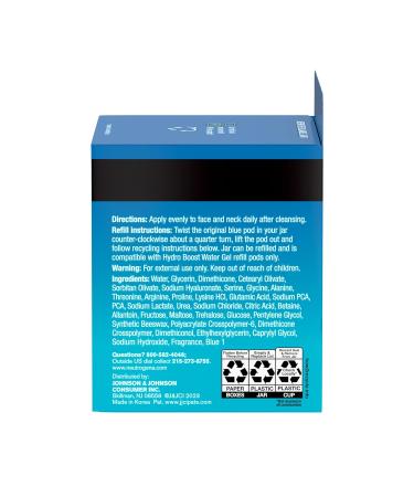 Neutrogena Hydro Boost Water Gel Face Moisturizer | Hyaluronic Acid Hydration & Glow | Refillable Jar + Pod (2 Pack) - International Shipping - Buy Online on GoSupps.com
