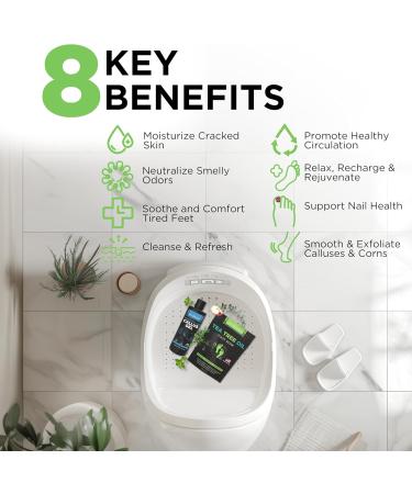 Professional Foot Callus Remover Gel Set - 8oz Callus Gel & 16oz Tea Tree Oil Foot Soak - Ultimate Pedicure Kit for Smooth Feet - International Shipping Available - Buy Online on GoSupps.com