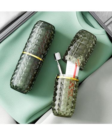 Travel Toothbrush Case - Portable Double-Cup Holder for Camping & Trips | Non-Slip Travel Toothbrush Holder - International Shipping Available - Buy Online on GoSupps.com