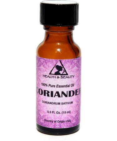 Coriander Essential Oil Aromatherapy 100% Pure Natural 0.5 oz 15 ml - Buy Online on GoSupps.com