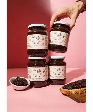 KoRo - Morello cherry spread 90% fruit 4 x 800 g - Made with only three ingredients - Intense black cherry flavor - Spreadable - Vegan - Buy Online on GoSupps.com