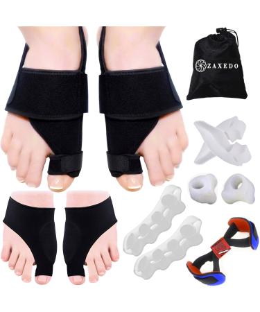 Bunion Corrector for Women & Men - Orthopedic Bunion Splint, Toe Separators and Bunion Sleeve Socks for Toe Straightening and Big Toe Pain Relief - Hallux Valgus Support - Day/Night Bunion Relief