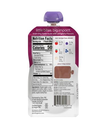 Plum Organics Stage 2 Baby Food â€“ Organic Apple Plum Berry & Barley 3.5 oz | Healthy Baby Nutrition - Buy Online on GoSupps.com