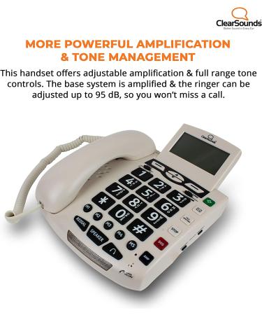 ClearSounds CSC600 UltraClear Amplified Corded Phone with Medical Emergency Buttons - Single-Line Operation  AC Powered - Buy Online on GoSupps.com