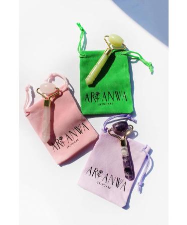 Ari Anwa Skincare Mini Amethyst Roller - Travel Size Face Yoga Tool for Cooling Relaxing & Decongesting - Buy Online on GoSupps.com