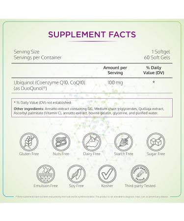 Wellness Extract Ubiquinol (CoQ10) Supplement with Annatto Extract (GG) Natural Antioxidant | 100 mg | Pack of 60 Softgels - Buy Online on GoSupps.com