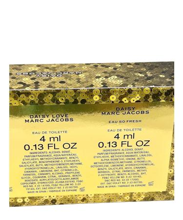 Marc Jacobs DAISY MINI Perfume EDP Women SMALL MINI Travel Size set (4 ml / 0.13 fl oz each) Daisy Daisy Love Daisy Eau So Fresh - 3 Mini perfume set - Buy Online on GoSupps.com
