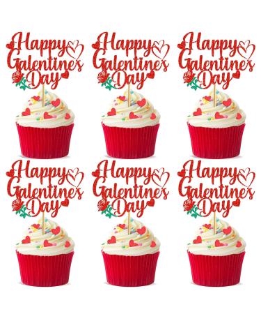 Happy Galent Cupcake Topper Grocery & Gourmet Food Pantry Staples Cooking & Baking Frosting Icing & Decorations Cupcake Toppers