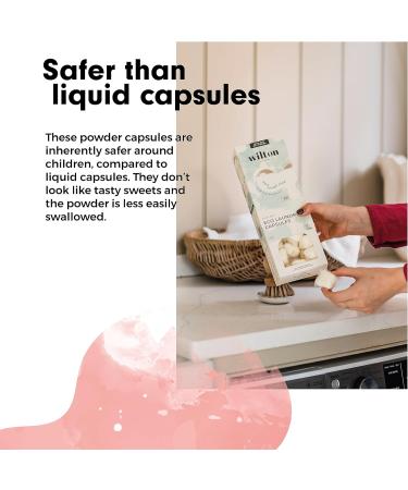 Wilton London Eco Friendly Laundry Capsules 22 Washes - 100% Plastic Free Packaging - Non-Bio - Plant-based & Biodegradable Powder Formula - Essential Oils - Fresh and Longlasting Patchouli Scent - Buy Online on GoSupps.com