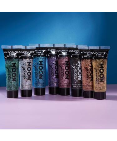 Moon Glitter Holographic Black Face & Body Glitter Gel 12ml - Sparkling Face Paint - Buy Online on GoSupps.com