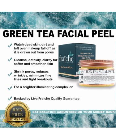Buy Live Fraiche 24k Gold Brightening Facial Peeling Gel - Green Tea | Gentle Deep Exfoliator for Clearer Younger Skin | 4.23oz - Secret Cure for Clogged Pores - Buy Online on GoSupps.com